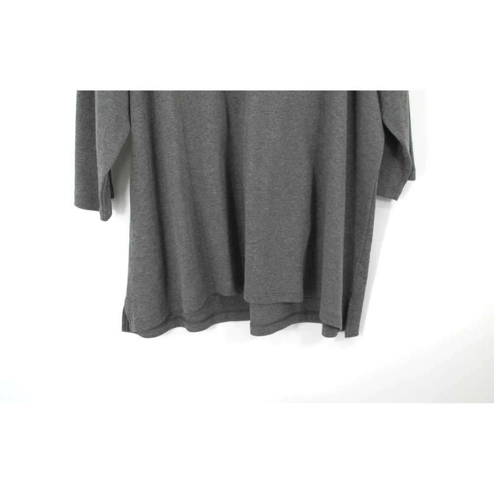 NWT QUACKER FACTORY Pullover Tunic Sweater Women Plus 3X Gray Studs Rhinestones - Picture 6 of 16